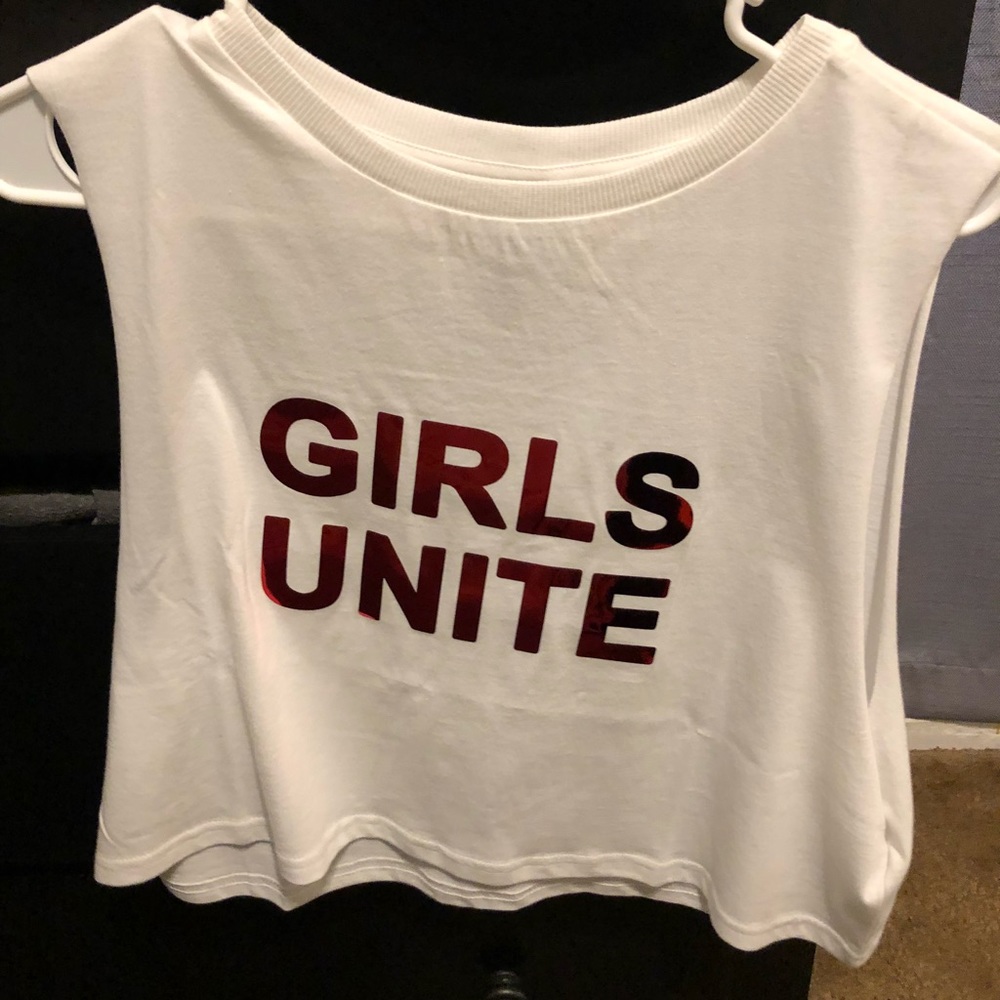GIRLS UNITE white muscle tank